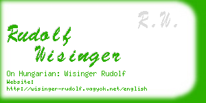 rudolf wisinger business card